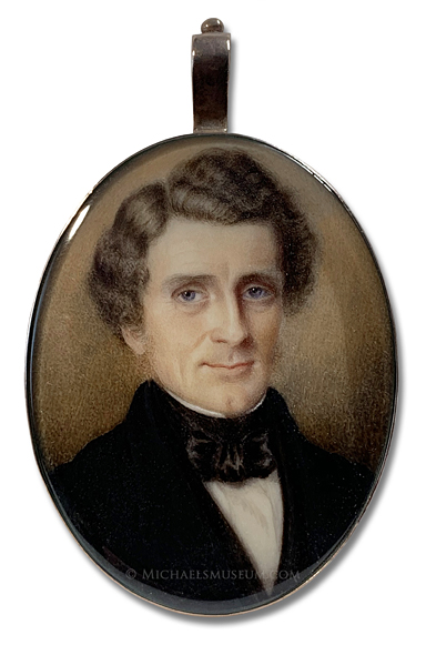 Portrait miniature by John Carlin of a Jacksonian Era gentleman