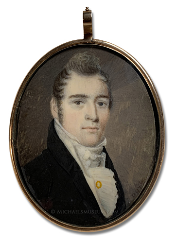 Portrait miniature by William M. S. Doyle of an early nineteenth century American gentleman