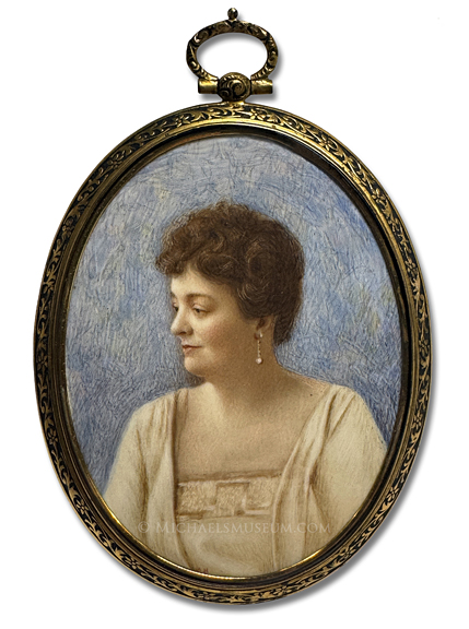 Portrait Miniature by Marion Caroline Hoffman Hartman Portrait Miniature by Marion Hartman of Natalie Arms Bunce
