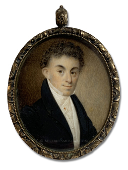 Portrait miniature by William Lewis of Edward Johnson, Jr., of Boston
