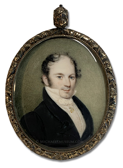 Portrait miniature by William Lewis of J. C. Whittemore of Boston