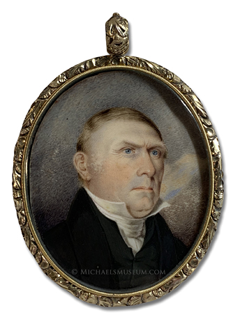 Portrait Miniature of an Early American Gentleman Portrait miniature of an early American gentleman, depicted in three-quarter view and with a sky background -- artist unknown
