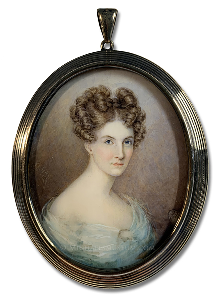 Portrait miniature by Caroline Couper Stiles Lovell of a late nineteenth century lady of the American South