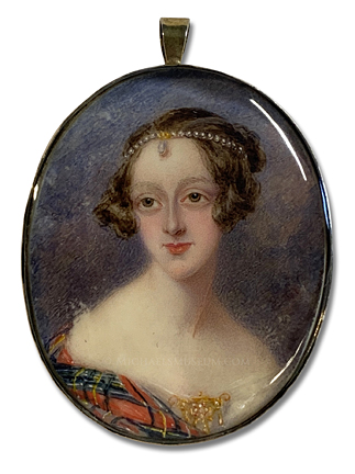 Portrait miniature by Maria Chalon of Miss Isabella Duncanson Noble, youngest sister of Lt. Col. James Noble