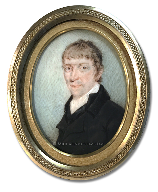 Portrait miniature by David Gibson depicting a Georgian Era Scottish gentleman