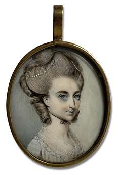 Portrait miniature by George Engleheart depicting Mary Tymewell Blake (1757-1841) who later became Mrs. George Anson Nutt