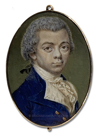 Portrait miniature of a distinguished-looking Georgian era gentleman of color -- artist unknown