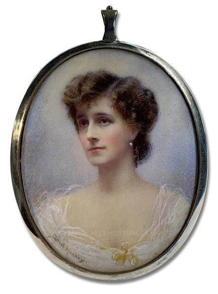 Portrait miniature by Mabel Lee Hankey of Lady Jane Seymour Combe Née Conyngham