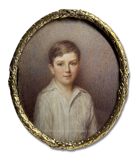 Portrait miniature of Alan Egbert Hacking, painted by Ida Frances Laidman