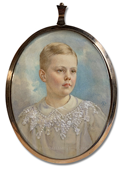 Portrait miniature by Edith Jane Maas of Thomas Henry Hamilton Perrot